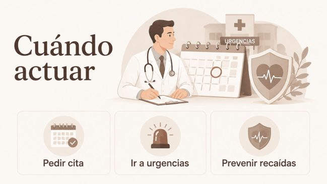 Cuándo pedir cita, acudir a urgencias y prevenir nuevos problemas circulatorios